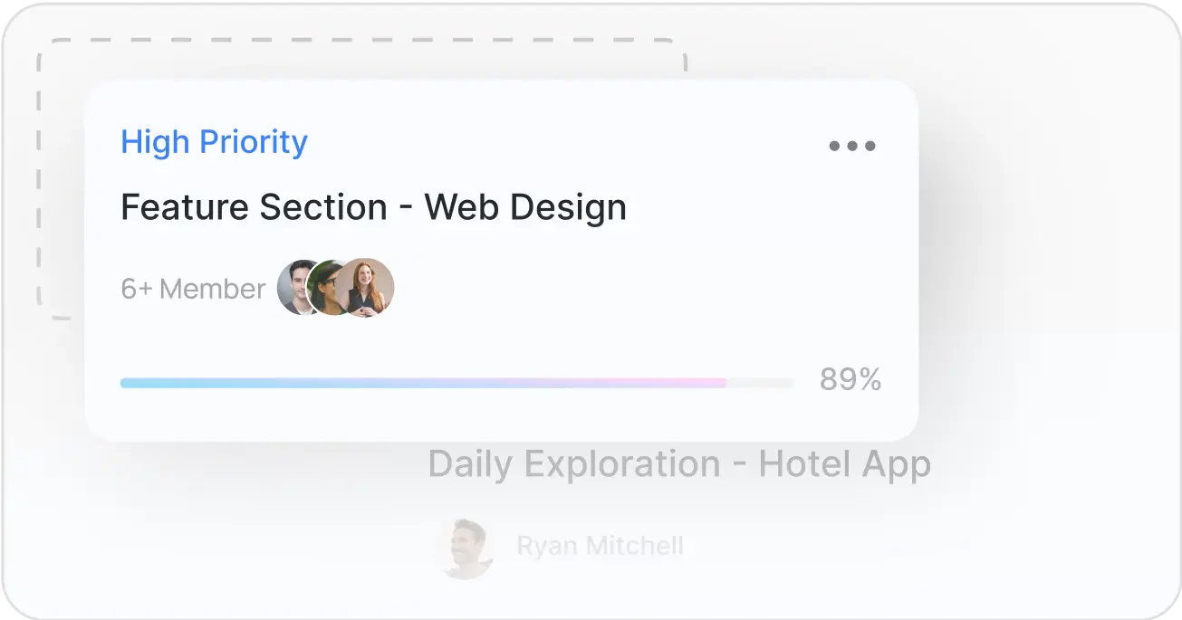 Team collaboration dashboard